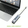 Techly IDATA USB-ETGIGA3CA klēpjdatora dokstacija/portu replikators, vadu, USB 3.2 Gen 1 (3.1 Gen 1) Type-A + Type-C, melns, sudrabains