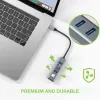 Techly IDATA USB-ETGIGA3CA klēpjdatora dokstacija/portu replikators, vadu, USB 3.2 Gen 1 (3.1 Gen 1) Type-A + Type-C, melns, sudrabains