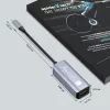 Techly IDATA USB-ETGIGA-CA klēpjdatora dokstacija/porta replikators Vadu USB 3.2 Gen 1 (3.1 Gen 1) Type-C Melna, Sudraba