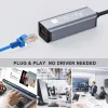 Techly IDATA USB-ETGIGA-CA klēpjdatora dokstacija/porta replikators Vadu USB 3.2 Gen 1 (3.1 Gen 1) Type-C Melna, Sudraba