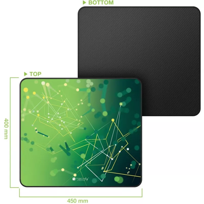 Techly ICA-MP GLASS1 peļu paliktnis Spēļu peļu paliktnis Zaļa