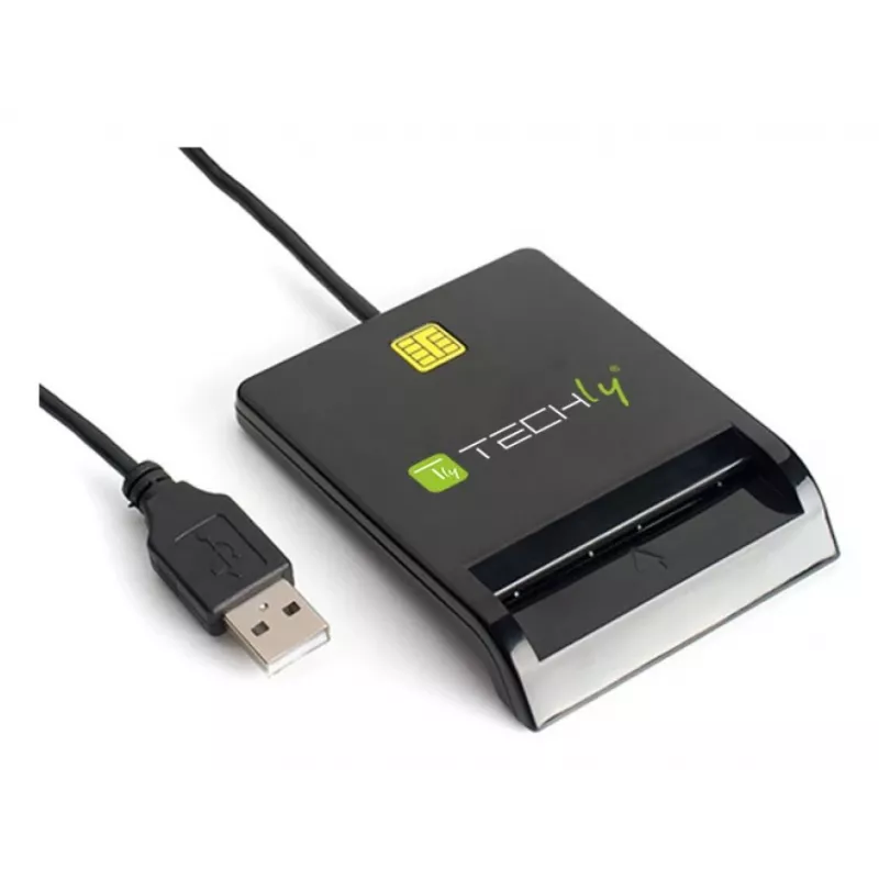 Techly I-CARD CAM-USB2TY2 viedkaršu lasītājs iekštelpām USB USB Type-A melns