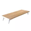 Techly ICA-MS 389 monitoru stiprinājums/statīvs galds Balts, Koks