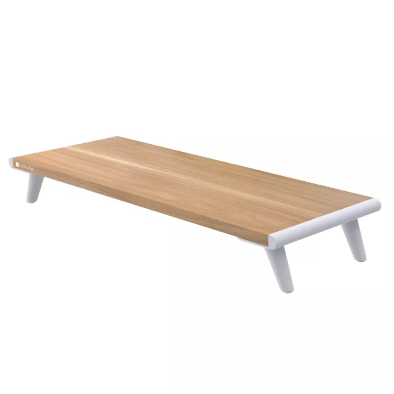 Techly ICA-MS 389 monitoru stiprinājums/statīvs galds Balts, Koks