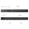 Techly IDATA HDMI-MX44 matricas pārslēgs AV matricas pārslēgs 4 W