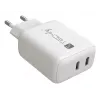 Techly IPW-USB-2C35W mobilās ierīces lādētājs Klēpjdators, Viedtālrunis, Planšetdators Balts Maiņstrāva Ātrā uzlāde Iekštelpās