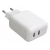 Techly IPW-USB-2C35W mobilās ierīces lādētājs Klēpjdators, Viedtālrunis, Planšetdators Balts Maiņstrāva Ātrā uzlāde Iekštelpās