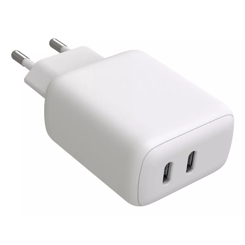 Techly IPW-USB-2C35W mobilās ierīces lādētājs Klēpjdators, Viedtālrunis, Planšetdators Balts Maiņstrāva Ātrā uzlāde Iekštelpās