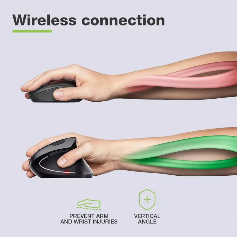 Techly IM 1200-VM-B pele medicīniska labās rokas RF bezvadu optiskā 1600 DPI
