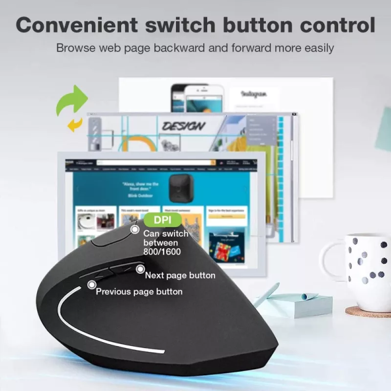 Techly IM 1200-VM-B pele medicīniska labās rokas RF bezvadu optiskā 1600 DPI