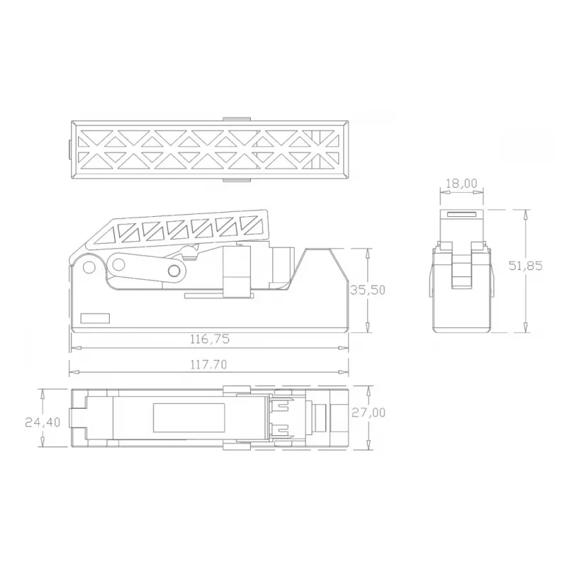 Techly IWP-KIT-C6U90 kontaktdakšas modulis