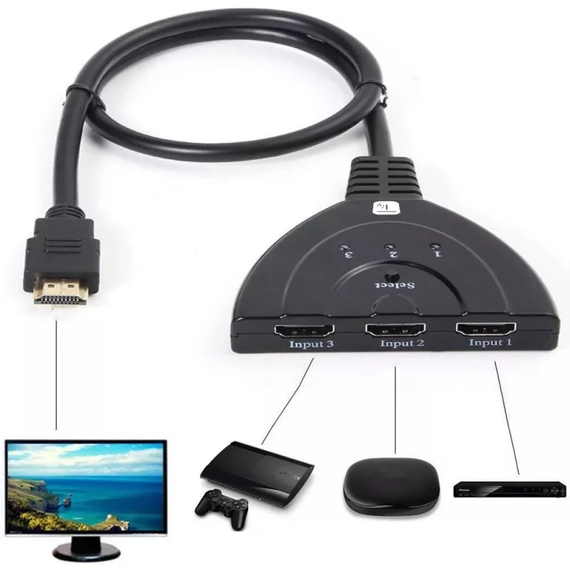 Techly IDATA HDMI-3F8K video pārslēgs