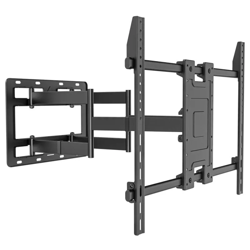 Techly sienas kronšteins 55-100 collu Full-Motion LED LCD televizoram, 300 x 300 mm, 900 x 600 mm, 0 - 7°, 120°, tērauds, melns
