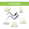 Techly ICOC U3A-RJ45-030 tīkla kabelis Sudraba, Melns 3 m Cat6 F/UTP (FTP)