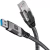 Techly ICOC U3A-RJ45-050 tīkla kabelis, sudraba, melns, 5 m, Cat6, F/UTP (FTP)