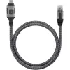 Techly ICOC U3C-RJ45-020 tīkla kabelis Sudraba, Melns 2 m Cat6 F/UTP (FTP)