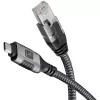 Techly ICOC U3C-RJ45-020 tīkla kabelis Sudraba, Melns 2 m Cat6 F/UTP (FTP)