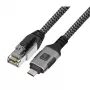 Techly ICOC U3C-RJ45-050 tīkla kabelis sudrabains, melns 5 m Cat6 F/UTP (FTP)