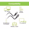 Techly ICOC U3C-RJ45-075 tīkla kabelis sudrabains, melns 7,5 m Cat6 F/UTP (FTP)