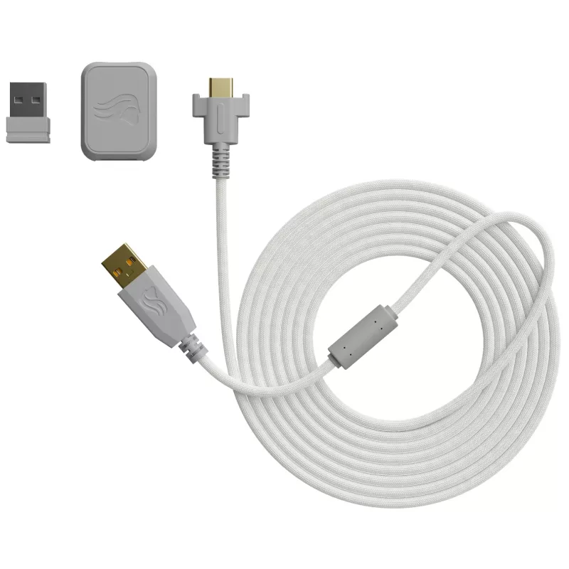 Glorious Gaming Glorious Model O Wireless 2 - Matte balta, labās rokas, lāzera, RF bezvadu + USB Type-C, 26000 DPI, 1 ms, balta