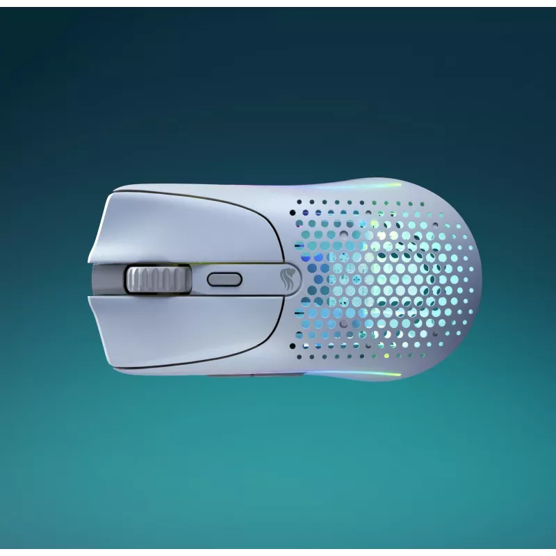 Glorious Gaming Glorious Model O Wireless 2 - Matte balta, labās rokas, lāzera, RF bezvadu + USB Type-C, 26000 DPI, 1 ms, balta