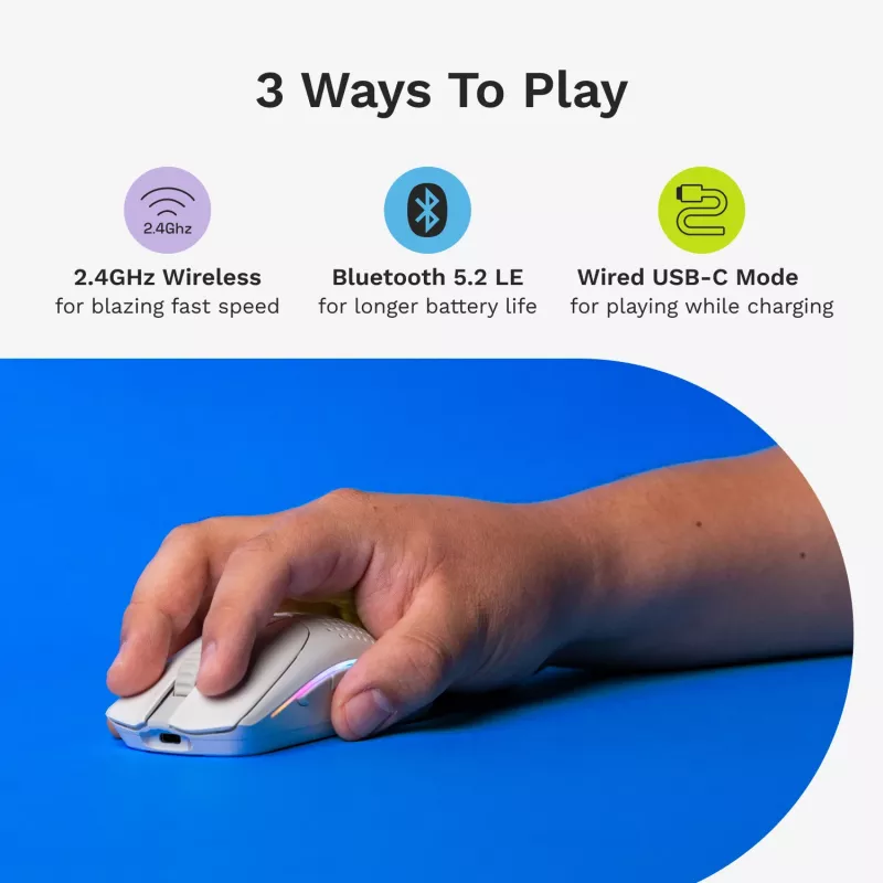 Glorious Gaming Glorious Model O 2 Mini Wireless - Matte balta