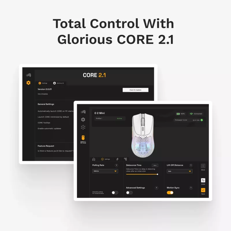 Glorious Gaming Glorious Model O 2 Mini Wireless - Matte balta