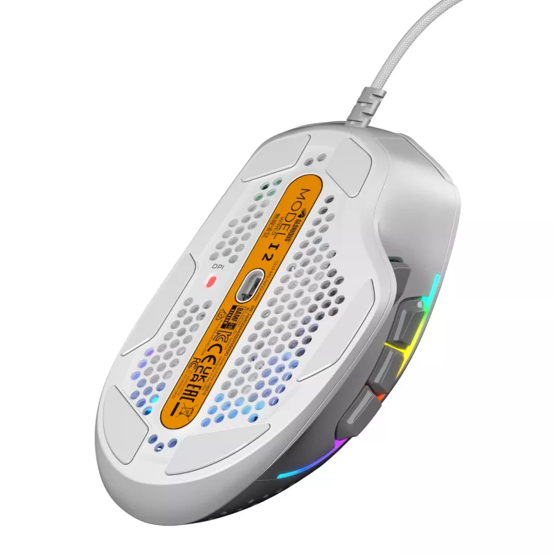Glorious Gaming Glorious Model IV2 Vadu pele - Balta, Labā roka, Optiska, USB Type-A, 26000 DPI, Balta