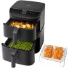 Cosori Turbo Tower Double 10,8 L brīvi stāvoša 2630 W karstā gaisa fritieris Melna