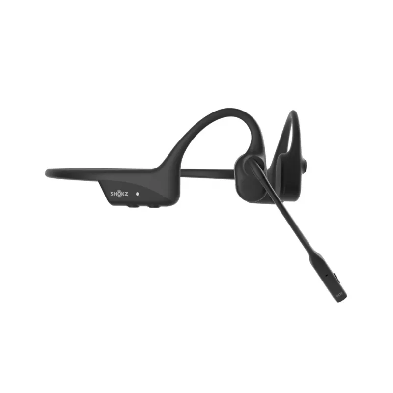 SHOKZ OpenComm2 UC 2025 jauninājums bezvadu Bluetooth kaulu vadītspējas videokonferenču austiņas ar USB-C uzlādes pieslēgvietu un USB-C adapteri | 16 st. sarunu laiks, 29 m bezvadu diapazons, 1 st. uzlādes laiks | Ietver trokšņus slāpējošu mikrofona strēli un sargspraudni, melnas
