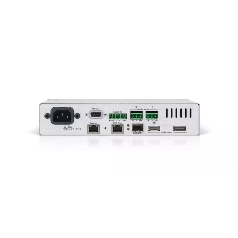 Biamp Tesira TesiraLUX IDH-1, 3840 x 2160 pikseļi, 60 kadri/s, melns, spaiļu, SFP+, 216 mm
