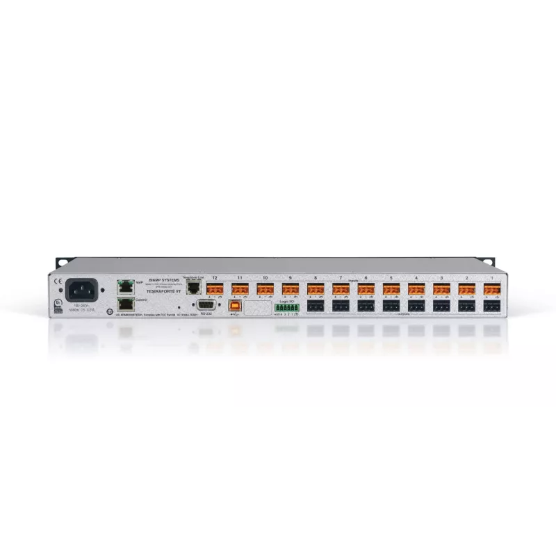 Biamp Tesira FORTÉ VT, 8000 Ω, 207 Ω, melns, metālisks, 1U, OLED, 20–20000 Hz