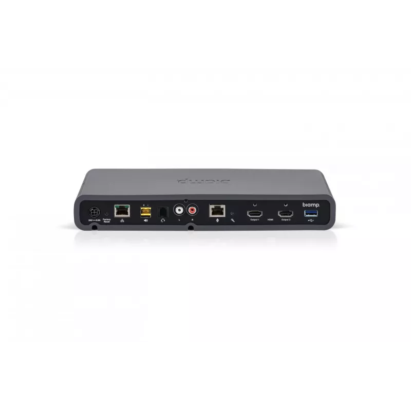 Biamp Devio SCR-25T, 3840 x 2160 pikseļi, 640 x 480 720 x 480 1280 x 720 720 x 576 1920 x 1080 3840 x 2160, 100 Ω, Melns, 20 - 20000 Hz, 0,05%