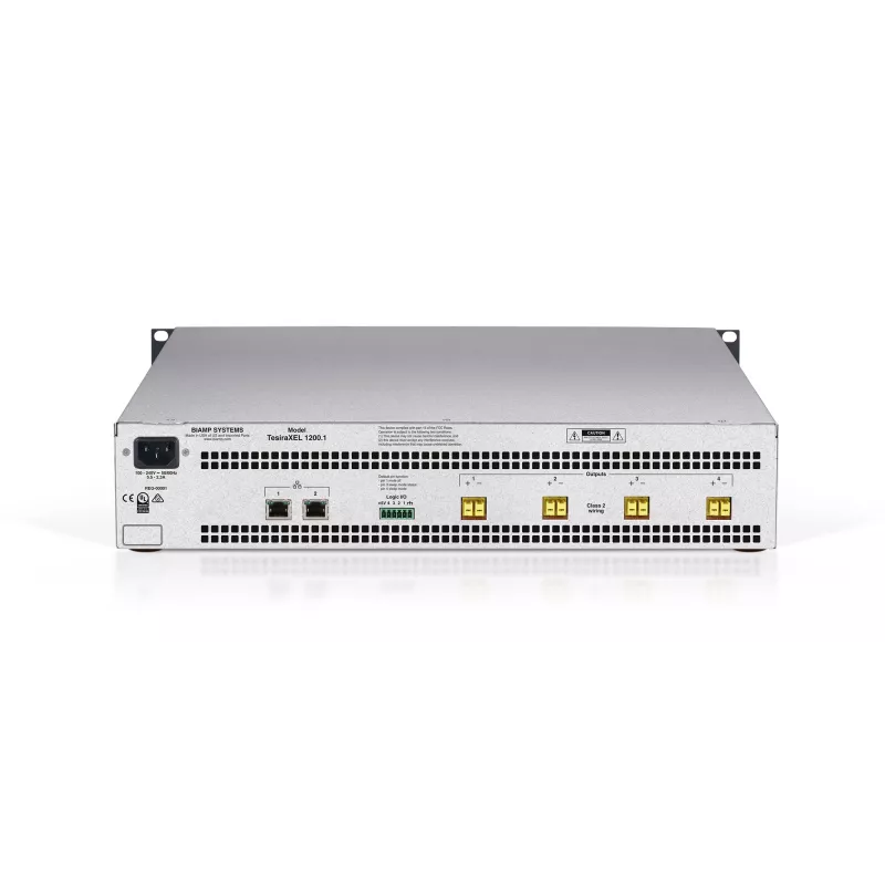 Biamp Tesira XEL 1200.1 4 kanālu 1200 W pastiprinātājs (viena asimetriska banka)