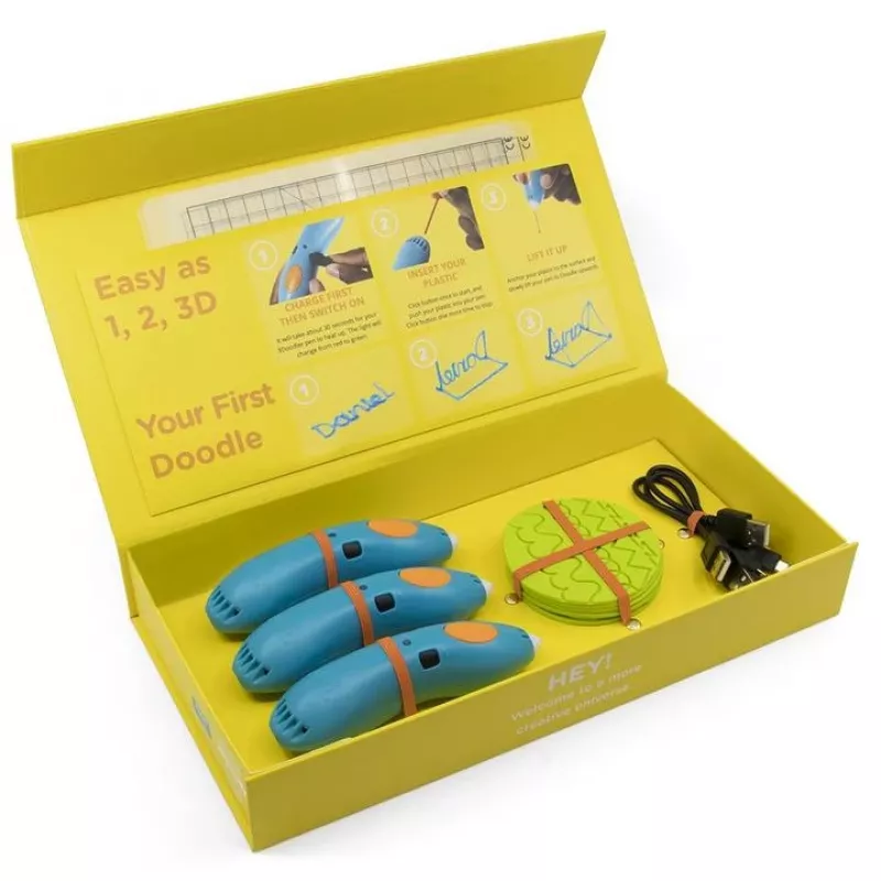 3Doodler Start EDU mācību komplekts klasei (12 gab. 3D pildspalvu)