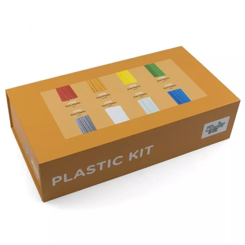 3Doodler Start EDU plastmasa zila, ciāna, zaļa, pelēka, oranža, sarkana, balta, dzeltena