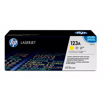 HP 123A dzeltenais oriģinālais LaserJet tonera kasetne 1 gab.