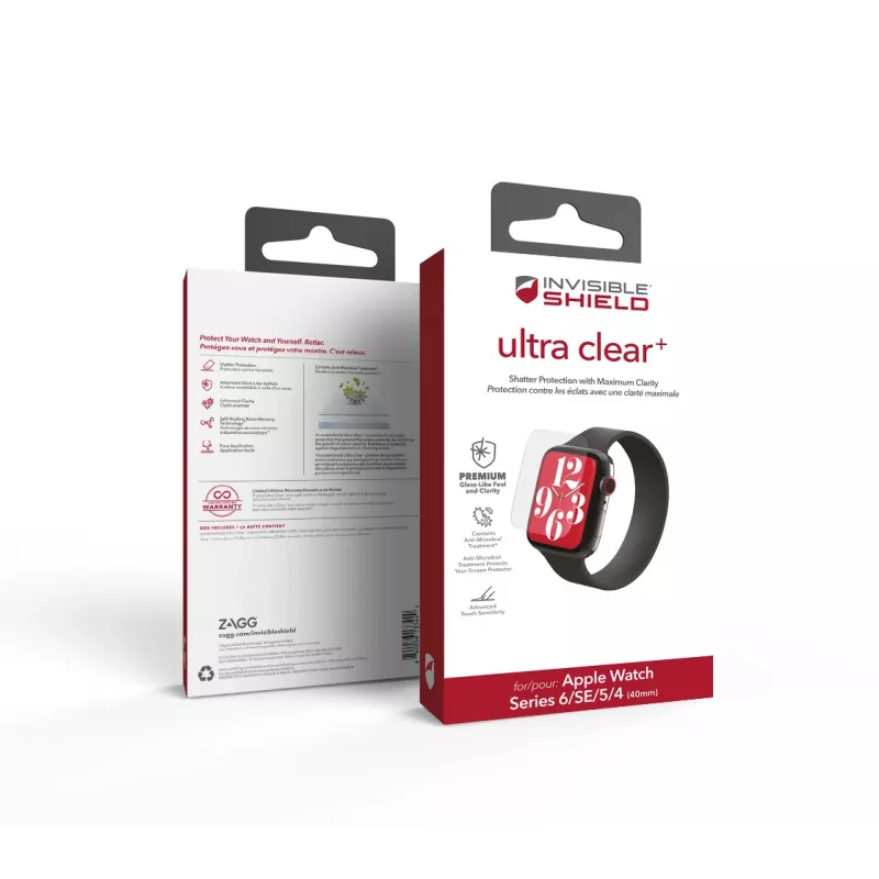 ZAGG InvisibleShield Ultra Clear+ Apple Watch Series 4/5/6/SE 40mm ekrāna aizsargs