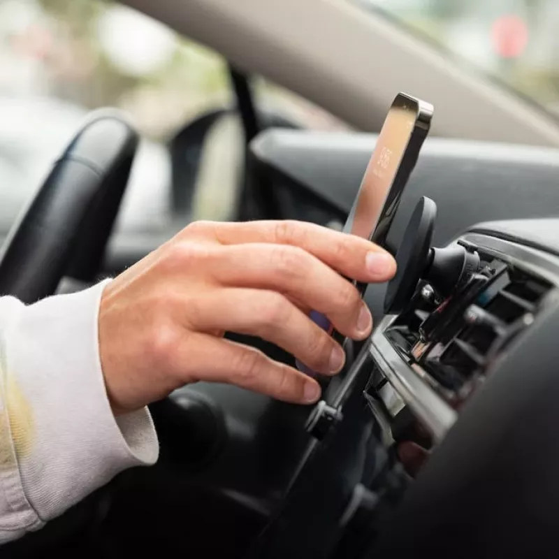 mophie Snap Vent Mount- Melns(non wireless charging), Mobilais tālrunis/viedtālrunis, Auto, Melns