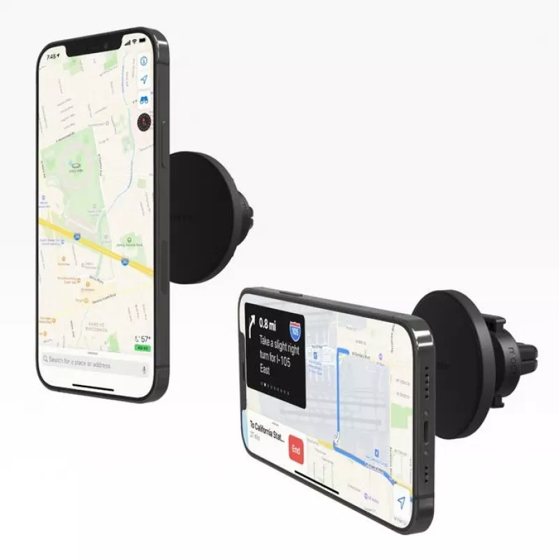 mophie Snap Vent Mount- Melns(non wireless charging), Mobilais tālrunis/viedtālrunis, Auto, Melns