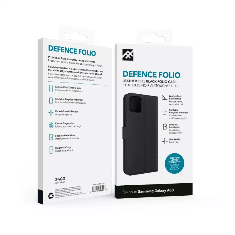 IFROGZ Defence Folio mobilā tālruņa maciņš 16,5 cm (6,5 collas) Melns