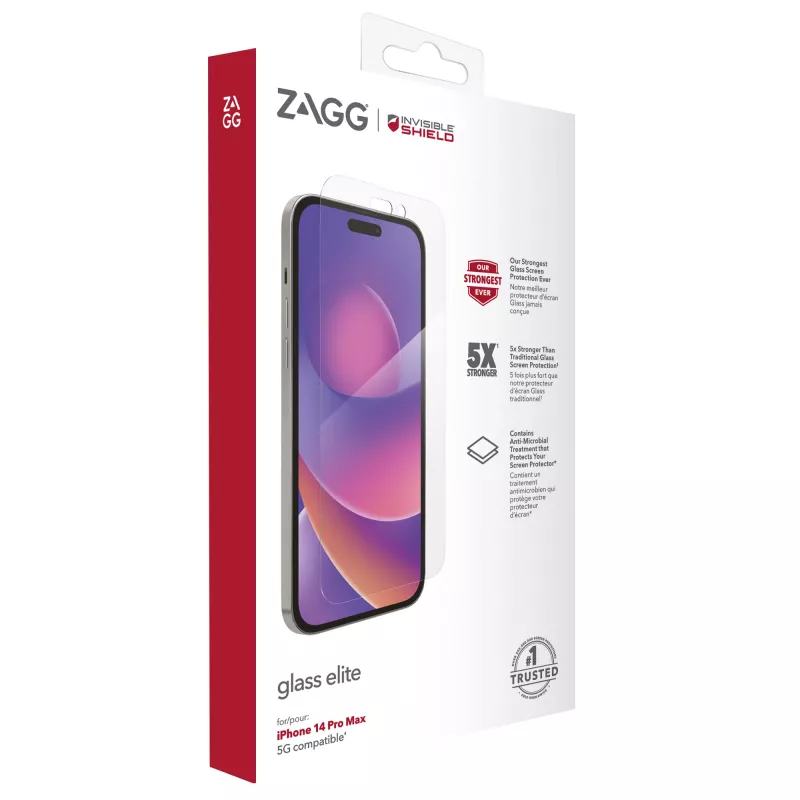 InvisibleShield Elite stikla ekrāna aizsargs Apple iPhone 14 Pro Max, 6,69 collu izmērs, caurspīdīgs