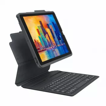 ZAGG Pro Keys For iPad 10.9-inch (A16 & 10th Gen) German tastatūra, AZERTY, vācu, Apple, iPad 10.9 collas (A16 & 10. paaudze), melns, polikarbonāts (PC), gumija