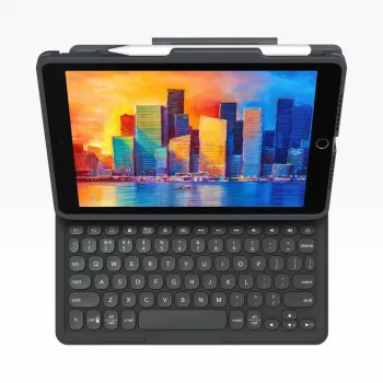 ZAGG Pro Keys For iPad 10.9-inch (A16 & 10th Gen) German tastatūra, AZERTY, vācu, Apple, iPad 10.9 collas (A16 & 10. paaudze), melns, polikarbonāts (PC), gumija