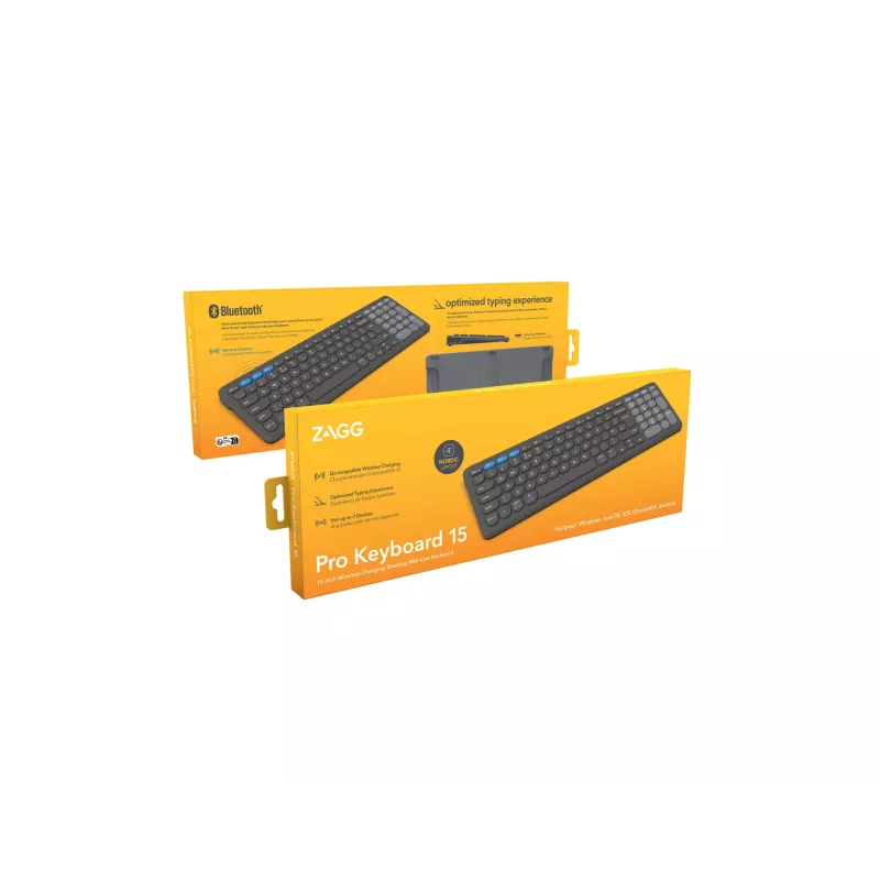 ZAGG Pro 15 tastatūra Universal Bluetooth QWERTY Nordic Melns