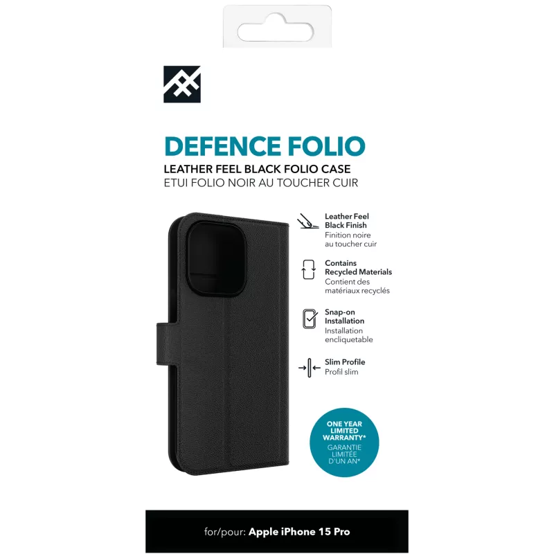 IFROGZ Defence Folio mobilā tālruņa maciņš 15.5 cm (6.1 collas) Melns