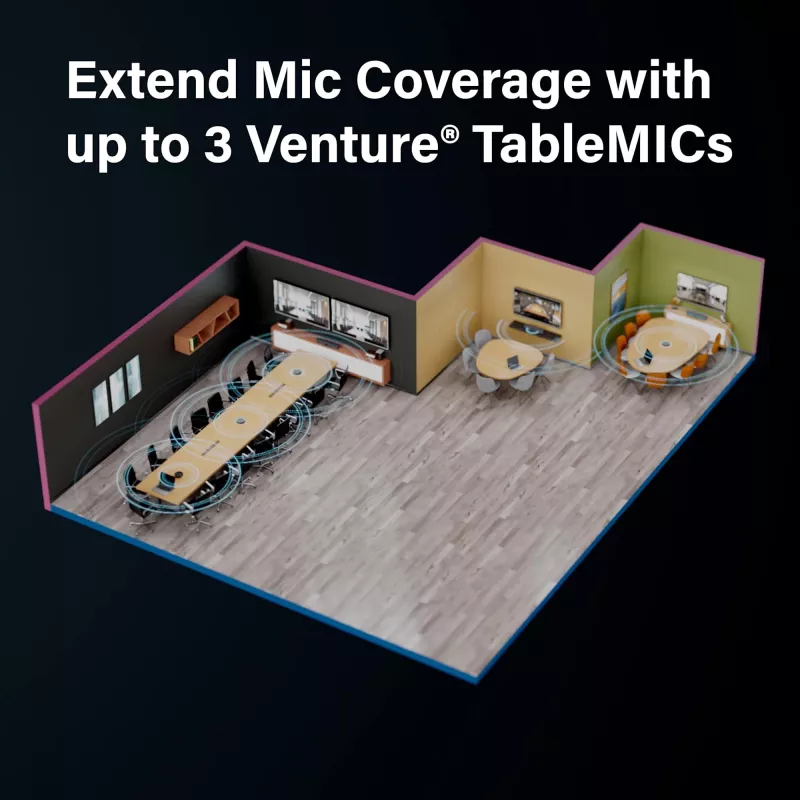 Vaddio Venture TableMIC pelēks konferences mikrofons