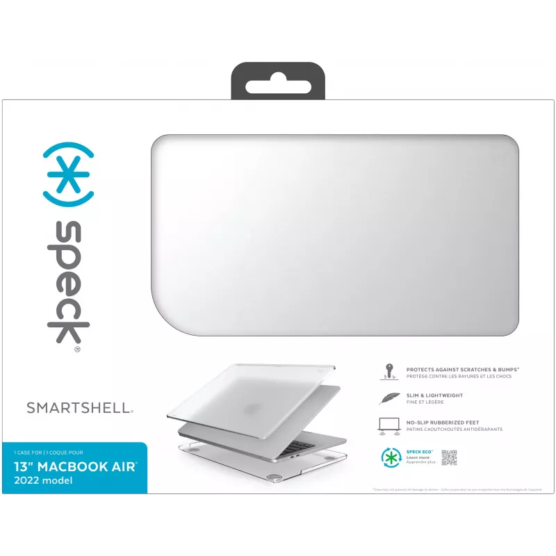 Speck Smartshell Macbook Air 13 M2 (2022) Clear, cietā apvalka futrālis, 33 cm (13 collas)