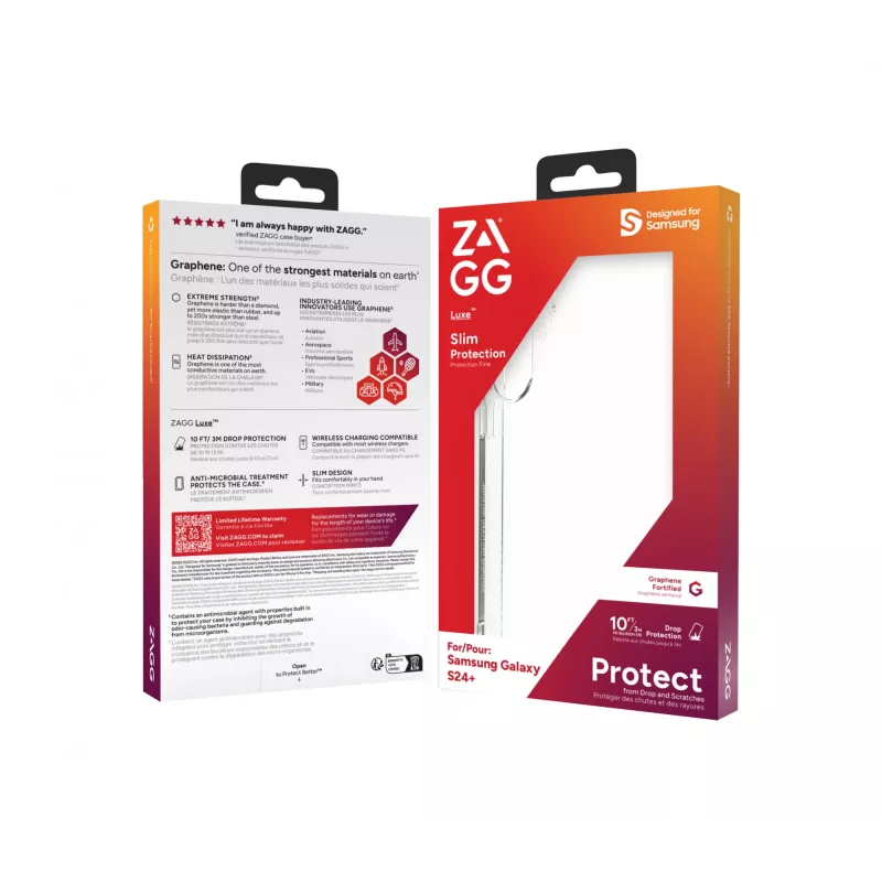 ZAGG Luxe vāciņš Galaxy S24+ Clear, vāciņš, Samsung, Galaxy S24+, 17 cm (6.7 inch), Transparent