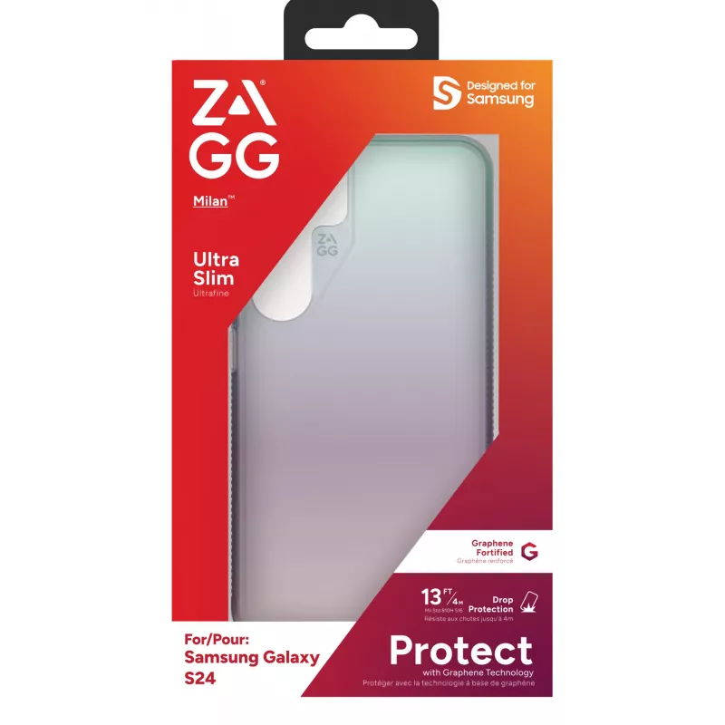 ZAGG Milan Galaxy S24 Iridescent, vāciņš, Samsung, Galaxy S24, 15,8 cm (6,2 collas), zaļa, rozā